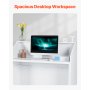 VEVOR Reception Desk, 46.46 x 19.69 x 43.90 in  Rectangular Front Counter Table, Office Reception Desk, Retail Counter and Front Reception Counter, for Checkout, Lobby, Beauty Salon and Office, White