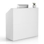 VEVOR Reception Desk, 46.46 x 19.69 x 43.90 in  Rectangular Front Counter Table, Office Reception Desk, Retail Counter and Front Reception Counter, for Checkout, Lobby, Beauty Salon and Office, White