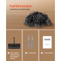 VEVOR 500PCS Hidden Deck Fasteners for Composite Decking Board, Universal Composite Clips & Plastic Hidden Fasteners with Metal Screws,Polypropylene PP Clips Works with 5.5 mm Gaps, Black