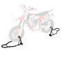 VEVOR Motorcycle Stand Lift, 1100lbs Capacity Front Rear Combo Stand Lift, Front Wheel Dual-Fork Stand, Rear U+L Fork Swingarm Spool Stand, for Most Yamaha Honda Kawasaki Suzuki Motorcycles, Black