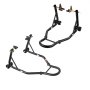 VEVOR Motorcycle Stand Lift, 1100lbs Capacity Front Rear Combo Stand Lift, Front Wheel Dual-Fork Stand, Rear U+L Fork Swingarm Spool Stand, for Most Yamaha Honda Kawasaki Suzuki Motorcycles, Black