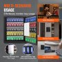 VEVOR 100-Key Cabinet, Key Lock Box with Adjustable Racks, Security Key Storage Box Steel, Key Organizer with 100 Colorful Key Tags and 2 Record Cards for School, Office, Hotel