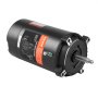 black VEVOR pool pump motor with detailed technical specifications and mounting brackets.