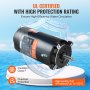 VEVOR pool pump motor with ul certification, high protection rating, insulation class f, overload protection.