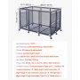 VEVOR Zwembadopbergbox, 125x84x84 cm, Opbergdoos, Opbergkar, Organizer met zijvakken en wielen, Stevig metalen frame, Gaasmand voor zwembadspeelgoed
