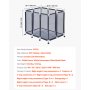 VEVOR Pool Storage Bin, 122 x 84 x 99 cm, Rolling Pool Float Storage Organizer with Casters, Durable Plastic Frame, Poolside Toys Noodles Holder, Breathable Mesh Basket for Swimming Pools