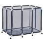 VEVOR Pool Storage Bin, 122 x 84 x 99 cm, Rolling Pool Float Storage Organizer with Casters, Durable Plastic Frame, Poolside Toys Noodles Holder, Breathable Mesh Basket for Swimming Pools