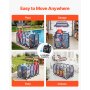 VEVOR Zwembadopbergbak 169x85x165 cm, organizer met zijvakken, PVC-frame, gaasmand, opbergdoos, opbergmand, opbergwagen voor zwembadspeelgoed