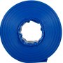 VEVOR Discharge Hose, 4\" x 105\', PVC Lay Flat Hose, Heavy Duty Backwash Drain Hose with Clamps, Weather-proof & Burst-proof, Ideal for Swimming Pool & Water Transfer, Blue