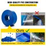 VEVOR afvoerslang, 1-1/2" x 105', platte slang van PVC-stof, zware terugspoelafvoerslang met klemmen, weerbestendig en barstbestendig, ideaal voor zwembad en wateroverdracht, blauw