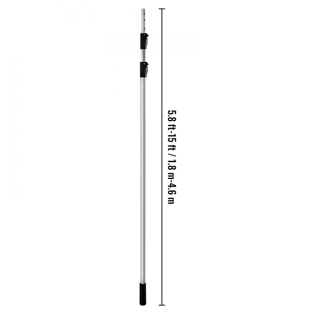 Vevor Aluminium Verlengpaal Reiniging 4,6m Uittrekbare Telescopische Verlengpaal