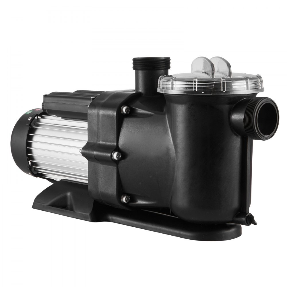 VEVOR Zwembadpomp 1,5 pk, max. 100 GPM, enkelvoudige snelheid zwembadpomp, 220 V, 2850 tpm, max. opvoerhoogte 15 m, filterpomp met filtermand, voor bovengrondse zwembaden, hottubs en spa's