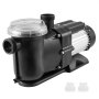 VEVOR Swimming Pool Pump 1.5 HP, 100 GPM Max Flow, Single Speed ​​Pool Pump, 220V, 2850 RPM, 15 m Max Head, Filter Pump with Filter Basket, for Above Ground Pools, Hot Tubs, Spas