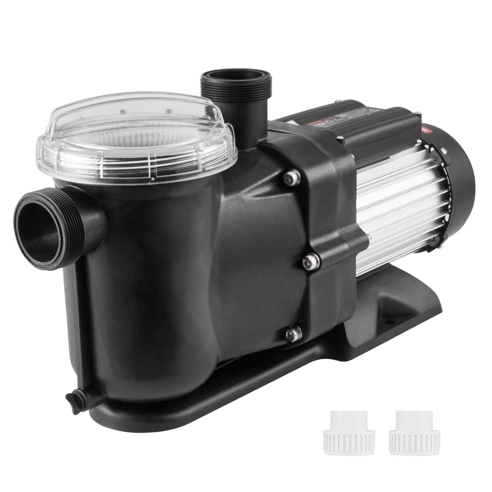 VEVOR Zwembadpomp 1,5 pk, max. 100 GPM, enkelvoudige snelheid zwembadpomp, 220 V, 2850 tpm, max. opvoerhoogte 15 m, filterpomp met filtermand, voor bovengrondse zwembaden, hottubs en spa's
