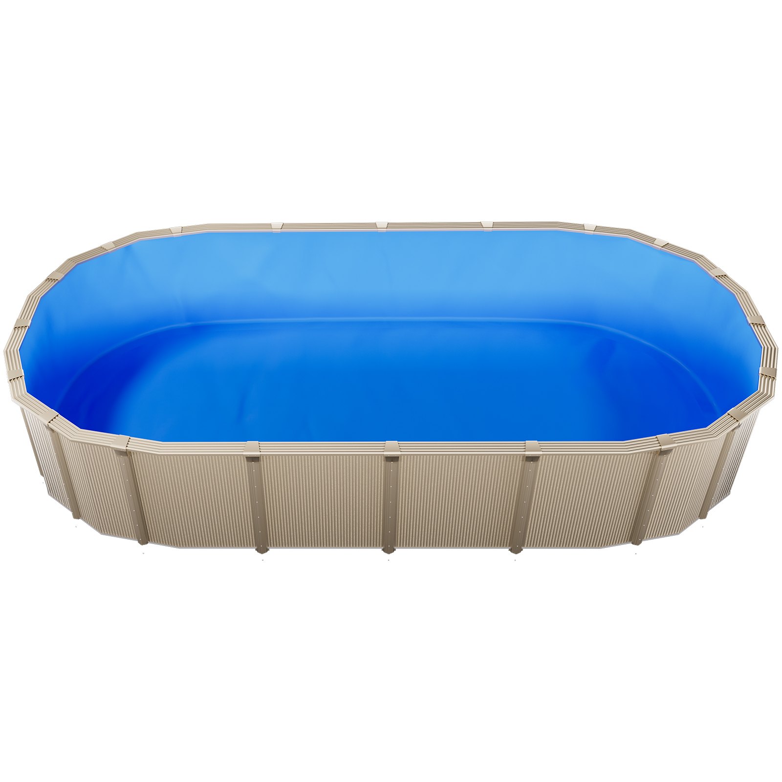 VEVOR zwembadfolie, 3,75 x 7,32 m, voor een wandhoogte van 120 cm, PVC zwembadfolie, 0,4 mm dik, UniBead vervangingsfolie, geschikt voor bovengrondse zwembaden met stalen wanden, blauw