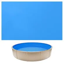 VEVOR zwembadfolie 3,5 m, zwembadfolie voor een wandhoogte van 90 cm, vervangingsfolie van PVC, binnenfolie 0,6 mm dik, overlappende zwembadfolie, vervangingsfolie, geschikt voor bovengrondse zwembaden, blauw