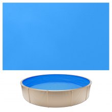 VEVOR zwembadfolie 3,5 m, zwembadfolie voor een wandhoogte van 90 cm, vervangingsfolie van PVC, binnenfolie 0,6 mm dik, overlappende zwembadfolie, vervangingsfolie, geschikt voor bovengrondse zwembaden, blauw