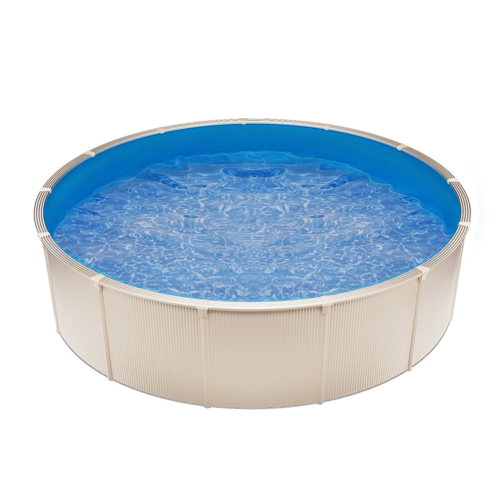 VEVOR Ronde zwembadfolie, φ550x147 cm, binnenfolie, vervangende folie, binnenhoes, zwembadfolie, standaard vinylfolie, slijtvast, voor bovengrondse zwembaden met een wandhoogte van 132 cm, effen kleur