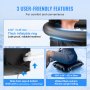VEVOR Ice Bath Tub, 85 cm Long Cold Water Therapy Plunge Tub for Athletes, Portable Outdoor Ice Barrel Plunge Pool for Recovery, 398L Inflatable Folding Bathtub with Cover, Home Ice Pod for Adult