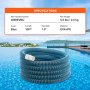 VEVOR Zware zwembadslang 1-1/2" x 30ft zwembadstofzuigslang compatibel met bovengrondse zwembaden, inbouwzwembadzandfilterpompen, zwembadpompen