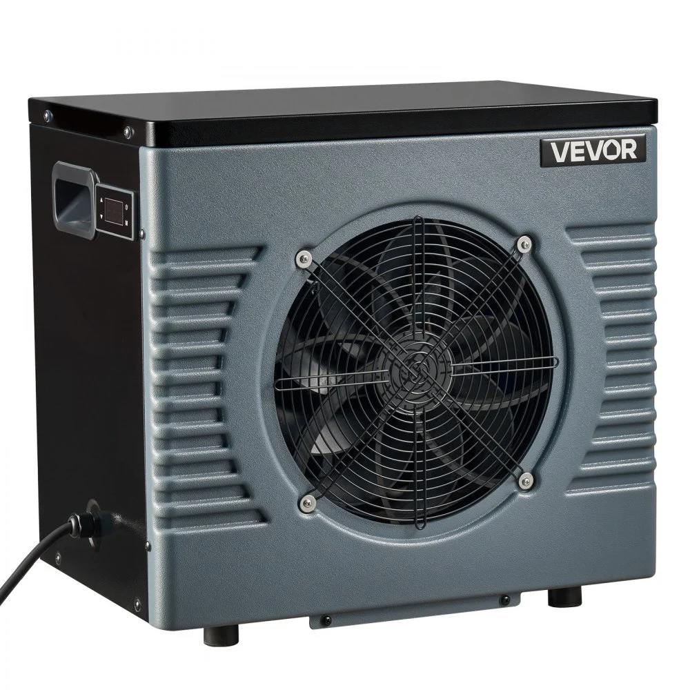 VEVOR zwembadwarmtepomp 4920 W, elektrische zwembadverwarming voor bovengrondse zwembaden tot 18 m³, max. COP 5,29, geluidsarm, aardlekschakelaar (RCD), verwarmingstemperatuur 15–40 °C, verwarmings- en koelmodus, warmtewisselaar