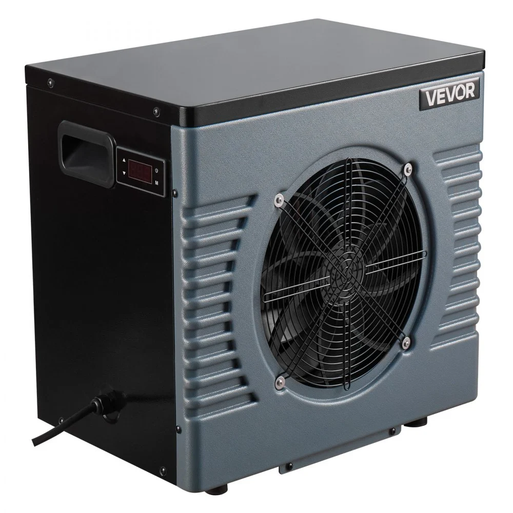 VEVOR zwembadwarmtepomp 4920 W, elektrische zwembadverwarming voor bovengrondse zwembaden tot 18 m³, max. COP 5,29, geluidsarm, aardlekschakelaar (RCD), verwarmingstemperatuur 15–40 °C, verwarmings- en koelmodus, warmtewisselaar