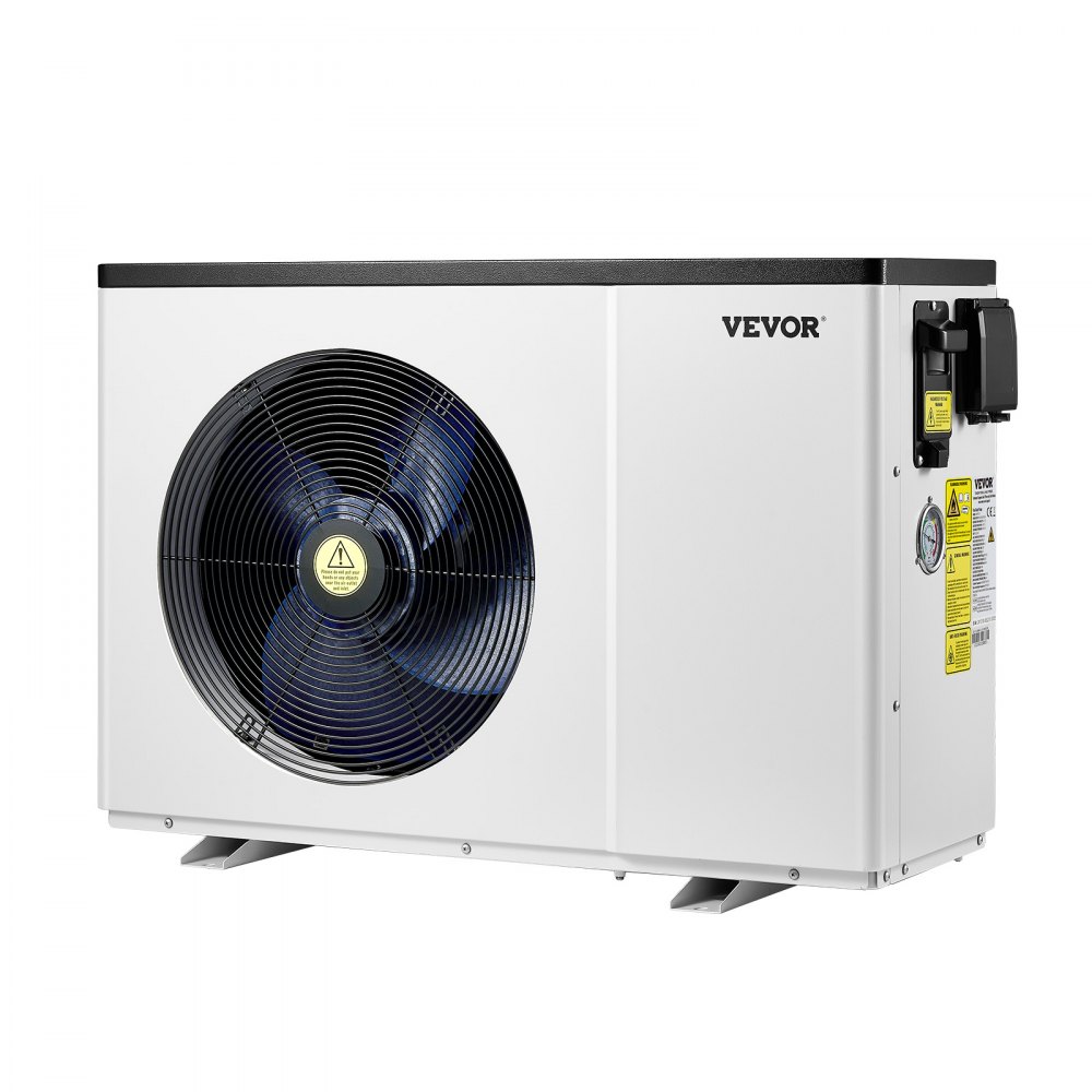 VEVOR elektrische zwembadwarmtepomp, verwarmingscapaciteit 1,48-7,11 kW, energiebesparende zwembadverwarmers met variabele frequentie voor bovengrondse zwembaden van 15-30 m³, verwarming en koeling van zwembadwaterverwarmers