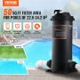 VEVOR Cartridge Pool Filter, 4.6 Sq.m Filter Area Inground Pool Filter, Above Ground Swimming Pool Filtration Filter System with Upgrade Filter &Leak-proof Casing, for Hot Tubs, Spa, Inflatable Pool