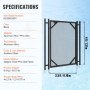 VEVOR Pool Fence Gate, 1.21×0.76m Pool Gate for Inground Pools, Pool Safety Fence Gate Set with Stainless Steel Latch, Removable Child Safety Pool Fence, Easy DIY Installation