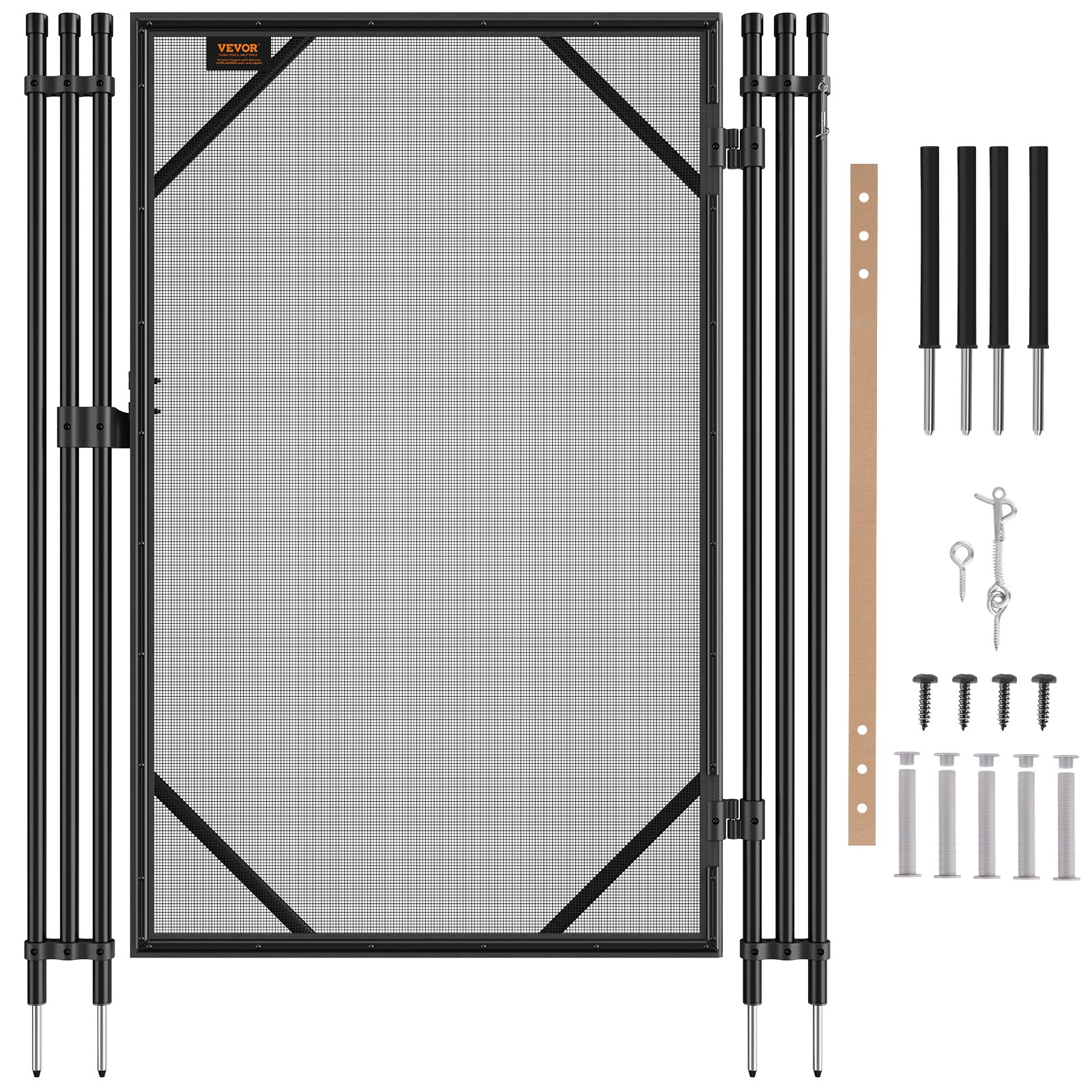 VEVOR Pool Fence Gate, 4 x 2.5 Ft, Easy DIY Installation Inground Pool Gate, Pool Fence Gate Kit with Stainless Steel Latch, Removable Child & Pet Security Pool Fencing