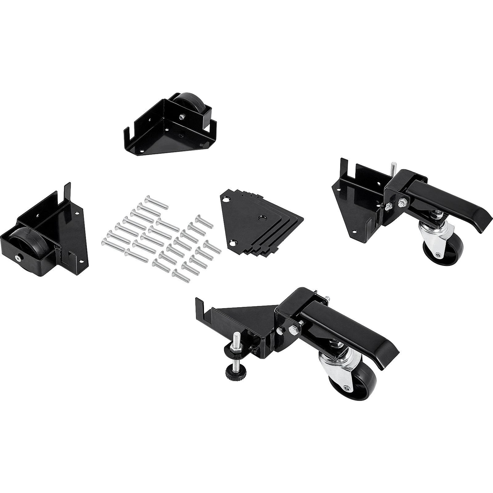 VEVOR basisframe 304x304mm platform Q235 koolstofstaal Verstelbare wasmachinebasis met wielen 181,4kg Geschikte plaatdikte 12,7-38,1mm Ideaal voor wasmachines koelkasten computerservers