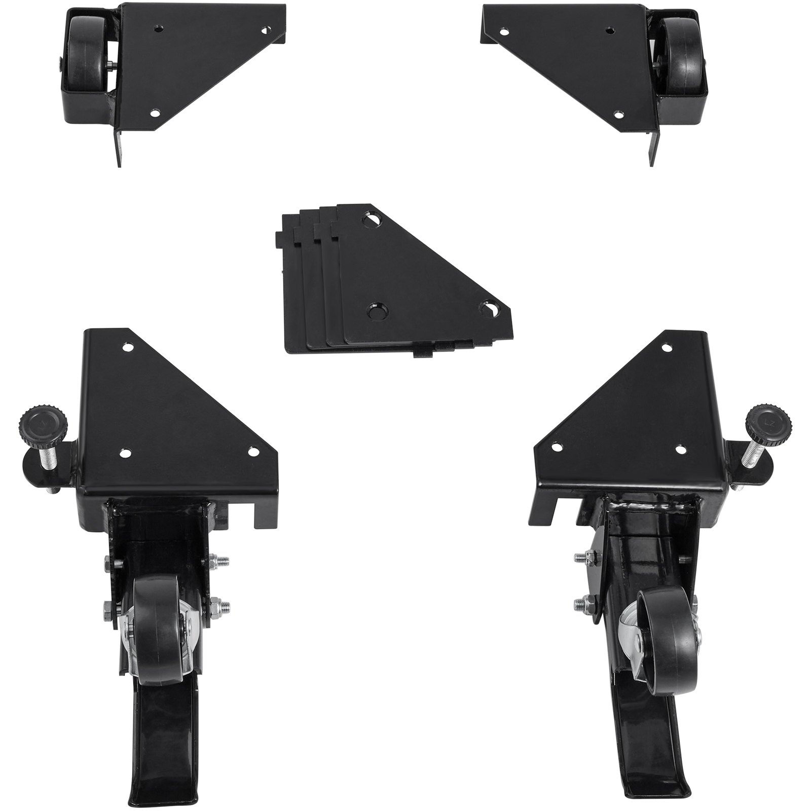 VEVOR basisframe 304x304mm platform Q235 koolstofstaal Verstelbare wasmachinebasis met wielen 181,4kg Geschikte plaatdikte 12,7-38,1mm Ideaal voor wasmachines koelkasten computerservers