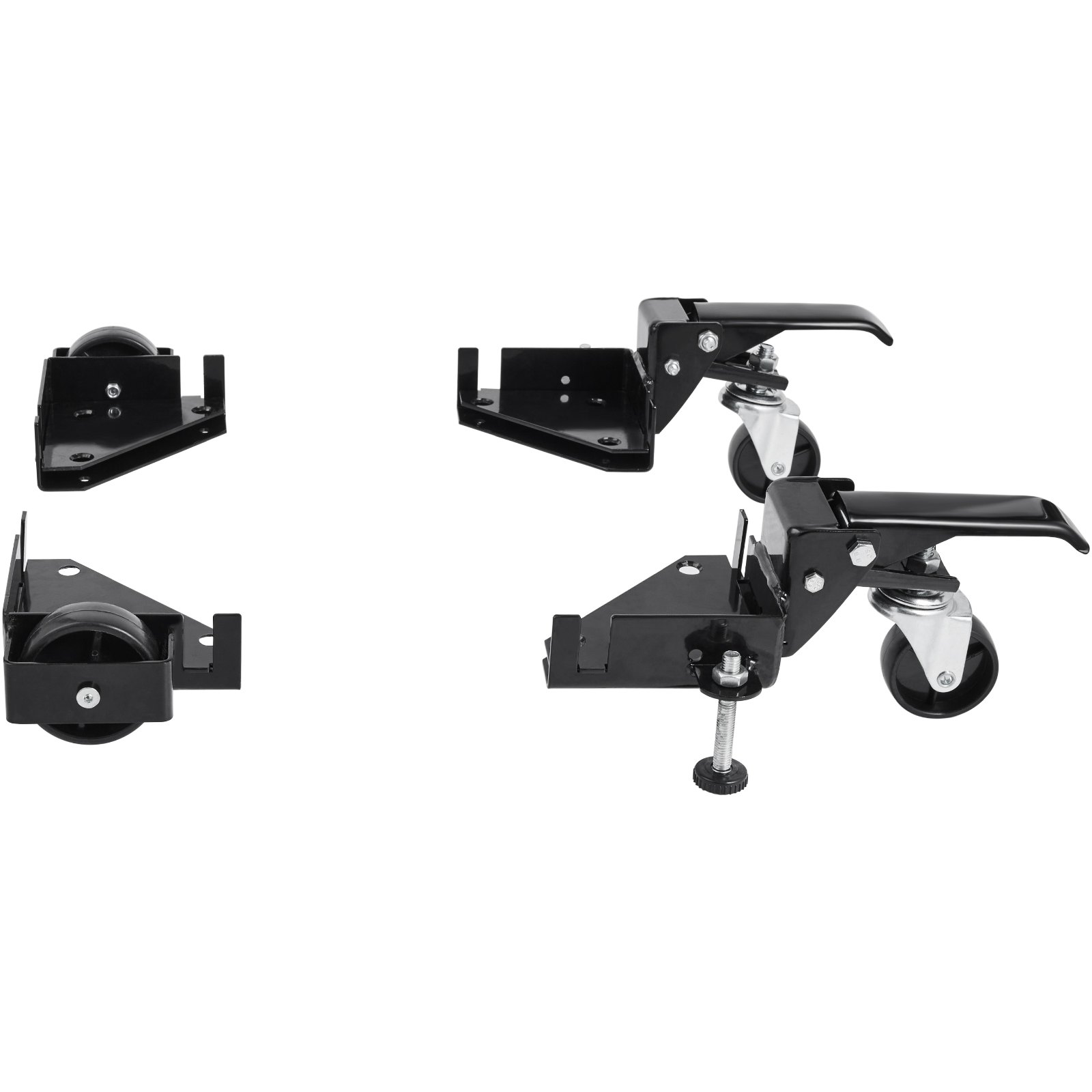 VEVOR basisframe 304x304mm platform Q235 koolstofstaal Verstelbare wasmachinebasis met wielen 181,4kg Geschikte plaatdikte 12,7-38,1mm Ideaal voor wasmachines koelkasten computerservers