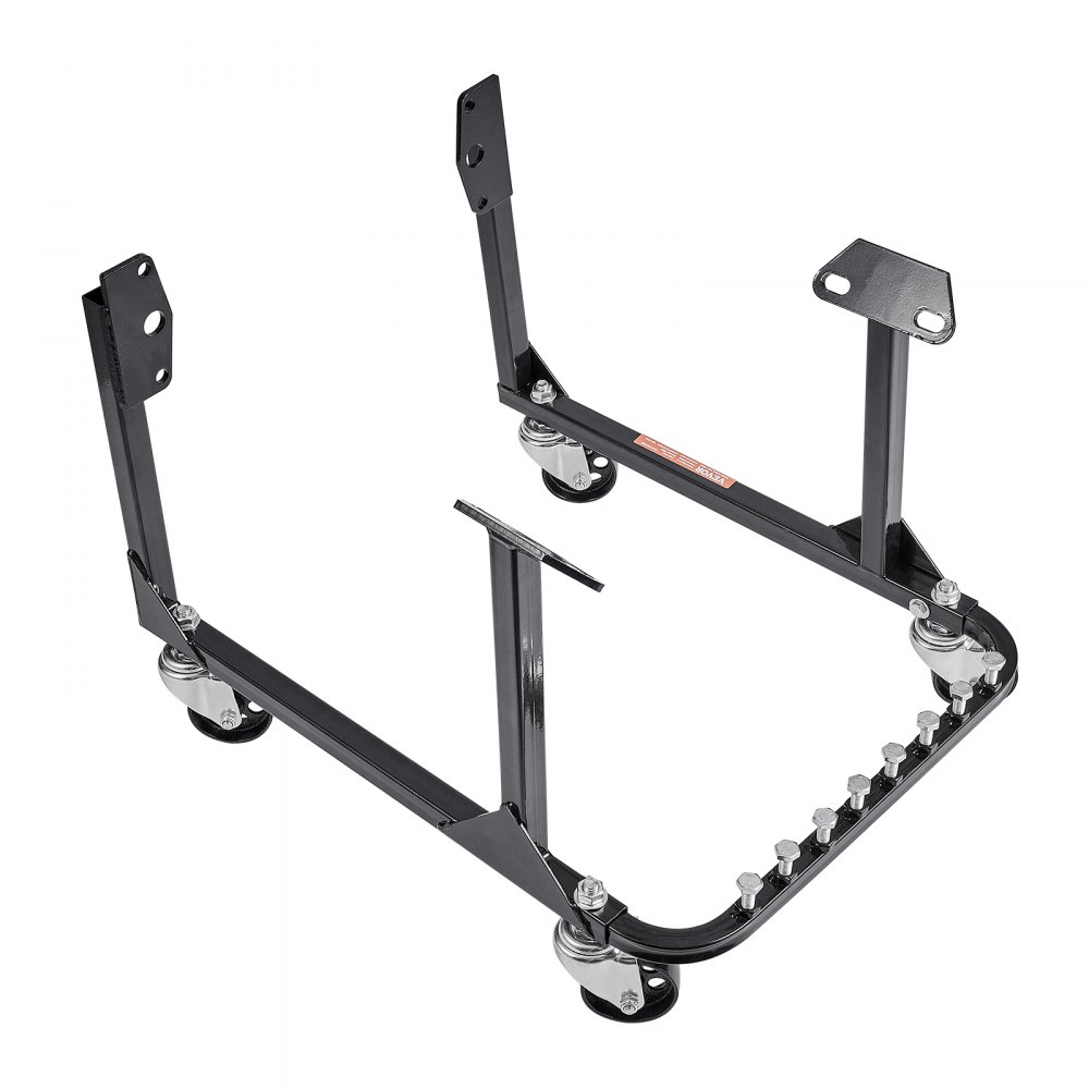 VEVOR U-vormige motorstandaard, motorlift (340 kg draagvermogen), robuuste stalen motorbevestiging met 4 zwenkwielen en 4 haakposities, geschikt voor BB-CHEVY en GEN-1 SB-CHEVY motoren