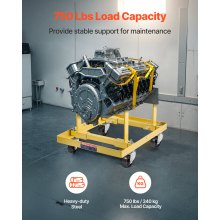 VEVOR Motorstandaard 340 kg Verstelbare Motorhefwagen Staal met 4 Wielen