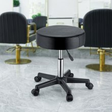VEVOR Wheeled Stool 181kg Weight Capacity Height Adjustable Stool with Ultra Thick Seat Cushion Swivel Swivel Stool for Salon Bar Home Office Medical Massage Black