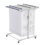 VEVOR Blueprint Storage Rack, Steel, Mobile Adjustable Blueprint Holder, Vertical Drawing Rack with Wheels, File Storage Organizer Stand, for Construction Plans Posters Home Office, Without Clamps