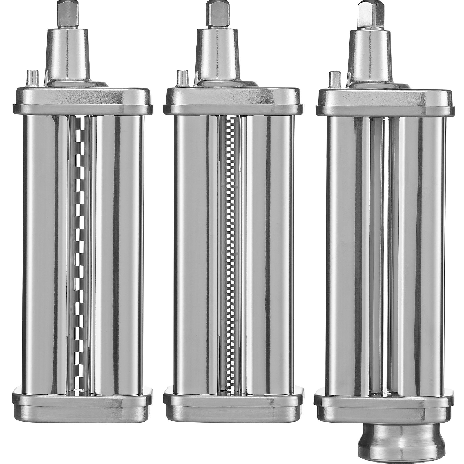 VEVOR 3-delige handmatige pastamachine van roestvrij staal, verse handmatige pastamachine, Italiaanse machine voor vlak deeg, pastamaker inclusief reinigingsborstel voor spaghetti, lasagne, etc.