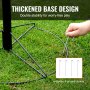 thickened base design of VEVOR disc golf basket with ground stakes for added stability on grass.