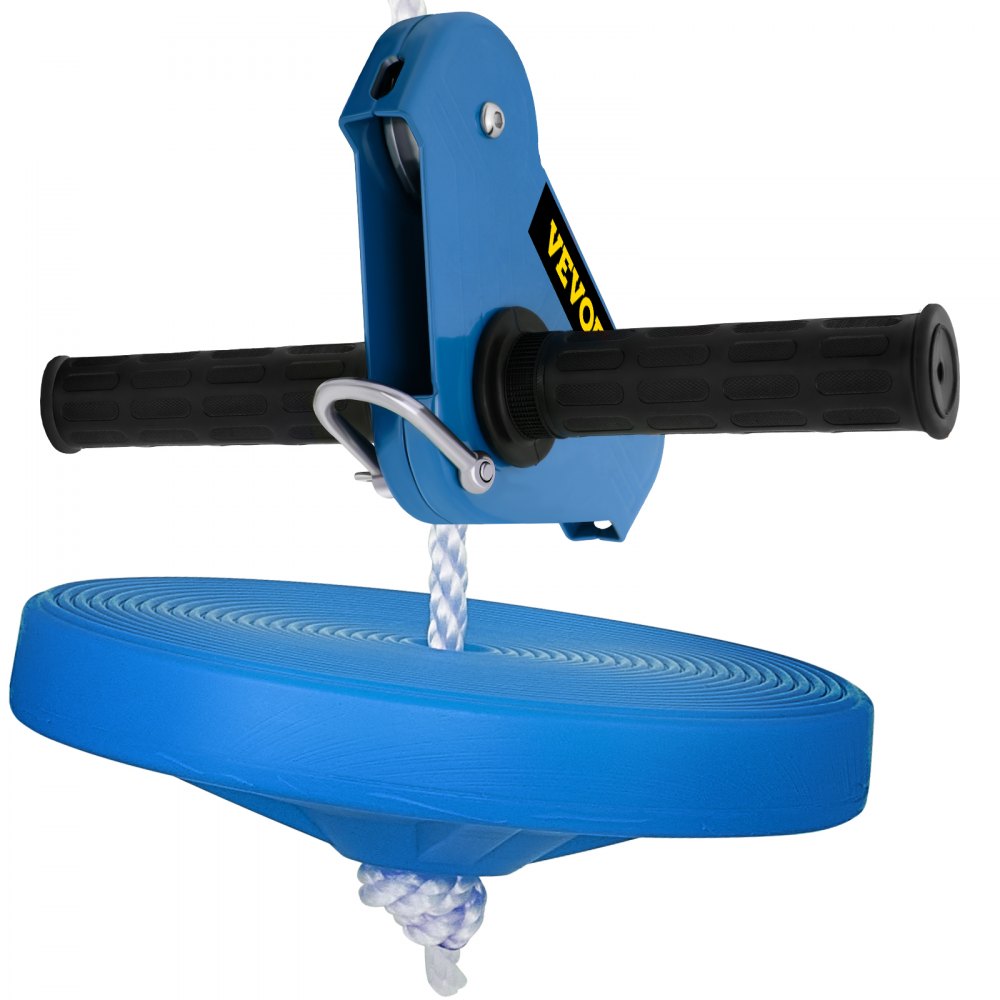 VEVOR Zipline Kit, 80Ft Achtertuin Zipline Kit, Zip Lines voor Kinderen en Volwassenen met 250lb Max Capaciteit, Zip Wire Kit met RVS Kabel, Zip String Speelgoed met Voorjaarsvakantie & Stalen Trolley