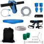 VEVOR Zipline Kits for Backyard, 80Ft Kids Zipline, Zip Lines for Kids and Adults with 250lb Max Capacity, Backyard Zip Line Set with Stainless Steel Cable, Zip String Toy with Spring Brake & Steel Tr