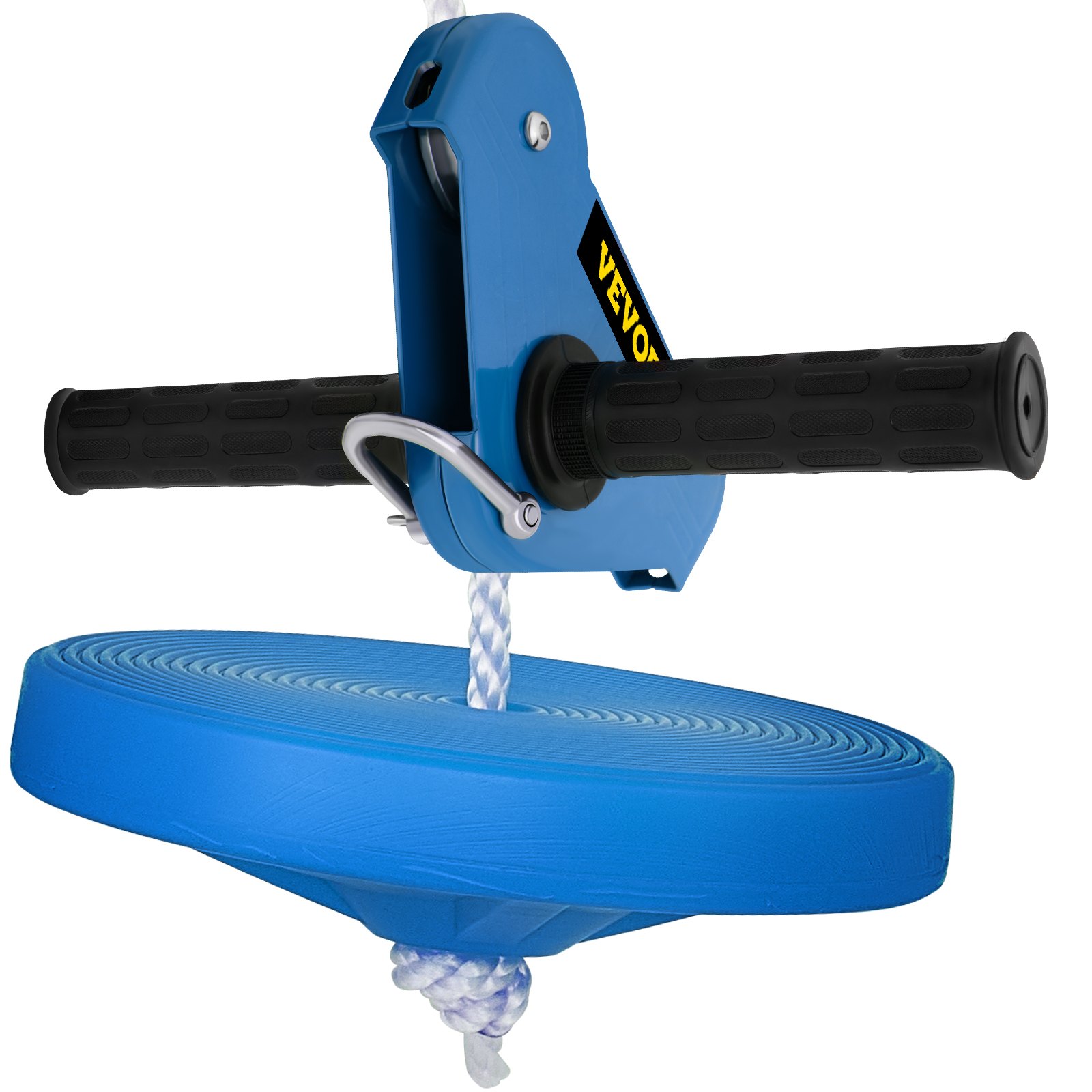 VEVOR Zipline Kit, 80Ft Achtertuin Zipline Kit, Zip Lines voor Kinderen en Volwassenen met 250lb Max Capaciteit, Zip Wire Kit met RVS Kabel, Zip String Speelgoed met Voorjaarsvakantie & Stalen Trolley