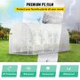 VEVOR Walk-in Tunnel Greenhouse, 15 x 7 x 7 ft Portable Plant Hot House with Galvanized Steel Hoops, 1 Top Beam, 2  x Diagonal Poles, 2 Zippered Doors & 8 Roll-up Windows, White