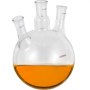 Vevor Ronde Bodem Flask Drie Halzen Glazen Kolf 3 Hals Ronde Bodem Kolf 2 L