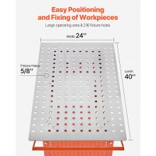 VEVOR lastafel 1016x609,6x914,4mm laswerkbank montagetafel 272/362kg