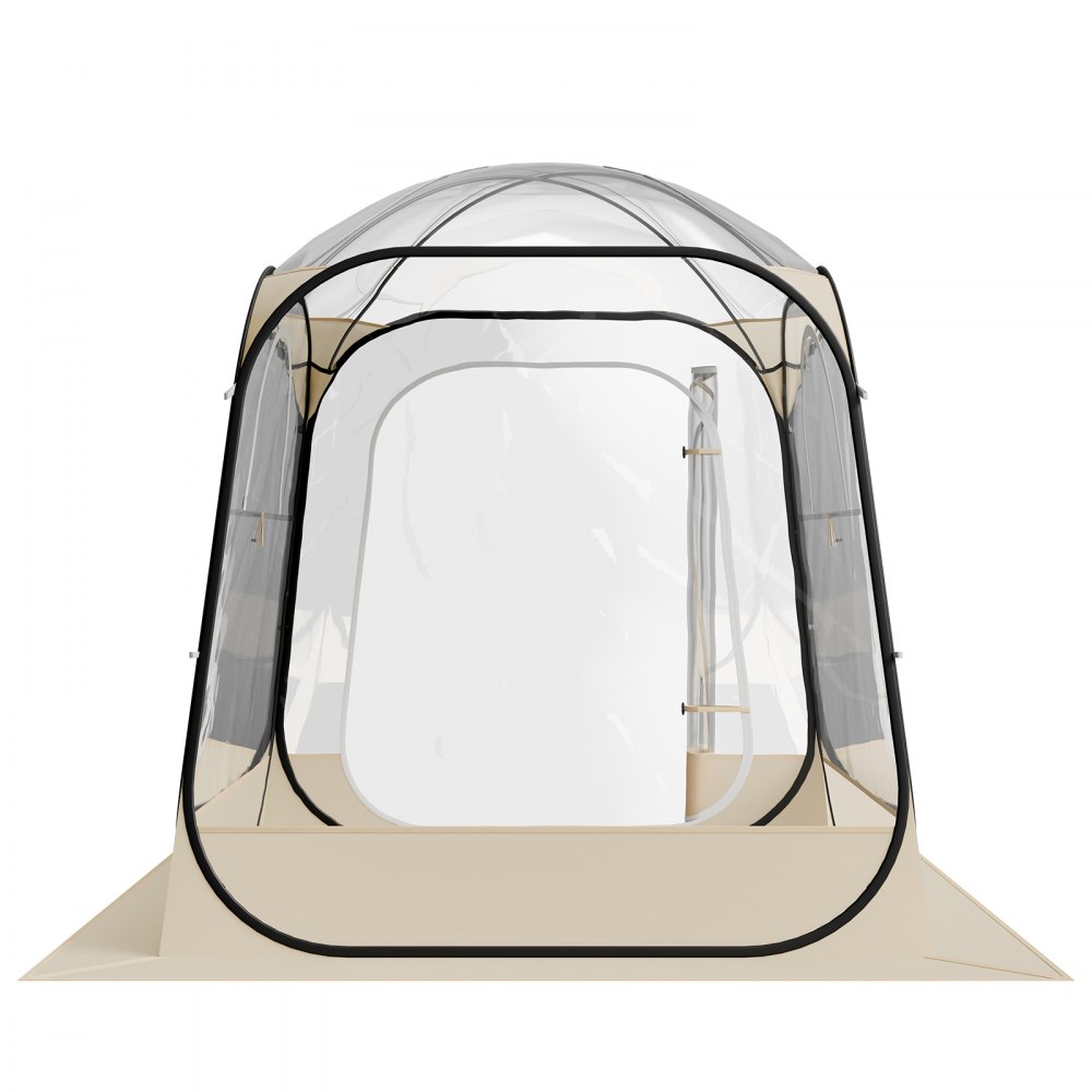 VEVOR Transparante Tent, 160x160x182 cm, Pop-up Tent voor 2-4 Personen, Sporttent met Grondmat & Dakzeil, Bubble Tent voor Buiten, Campingtent voor Evenementen, Vissen, Feesten