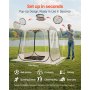 VEVOR Pop up Sports Tent, 63x63 in Clear Bubble Tent for 2-4 Persons, Waterproof Outdoor Pod with Floor Mat & Top Cover, Garden Igloo Dome Tents Camping Shelter for Events Fishing Cheering