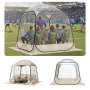 VEVOR Pop up Sports Tent, 72x72 in Clear Bubble Tent for 2-4 Persons, Waterproof Outdoor Pod with Floor Mat & Top Cover, Garden Igloo Dome Tents Camping Shelter for Events Fishing Cheering
