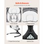 VEVOR Babyschommel, wipstoel met 5 versnellingen, 3 zitposities, babyligstoel met PVC-touchscreen, afstandsbediening, Bluetooth, 10 liedjes en speelstang voor kinderen van 0-9 maanden/0-9 kg