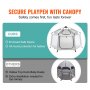 VEVOR Baby Playpen with Canopy, 59.8"x59.8" Indoor/Outdoor Portable Playpen for Babies and Toddlers, Lightweight & Foldable, Pop Up Toddler Play Yard with 3 Sun-Shades, Travel Bag for Beach Home Park